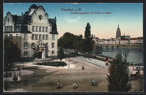 AK Frankfurt-Sachsenhausen, Fortbildungsschule, Partie am Main