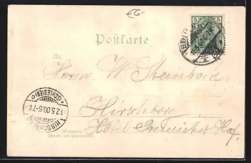 AK Berlin, Ehrenpforte und Ausschmückung auf dem Pariser Platz zu Ehren Kaiser Franz Josef I.