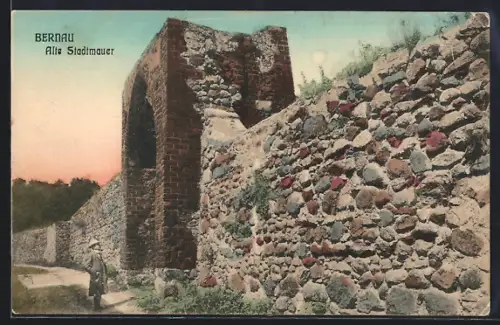 AK Bernau / Mark, Alte Stadtmauer