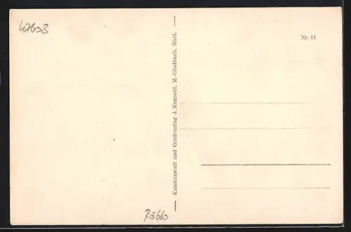 AK Geldern, Platz, Kirche, Café und Kreissparkasse