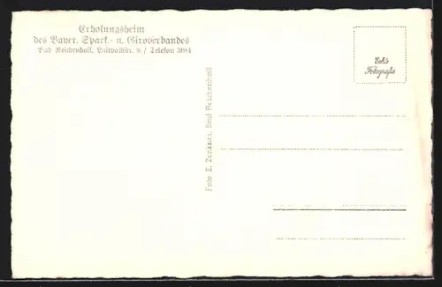 AK Bad Reichenhall, Erholungsheim des Bayer. Spark. u. Giroverbandes, Luitpoldstrasse 8