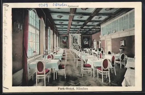 AK München, Park-Hotel, Speisesaal