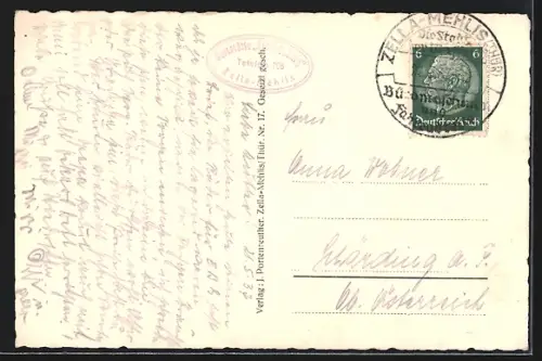 AK Zella-Mehlis, Postamt, Rathaus