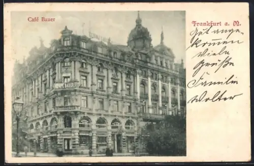 AK Frankfurt a. M., Café Bauer
