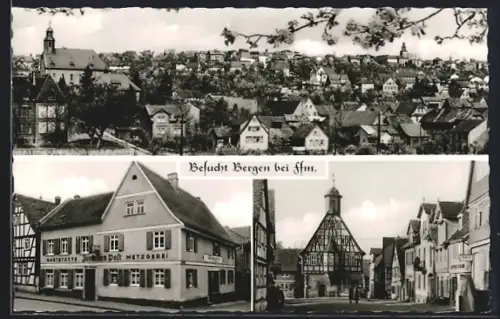 AK Frankfurt-Bergen, Gasthaus Zur alten Post, Inh. Ph. Eisenhauer Ww.