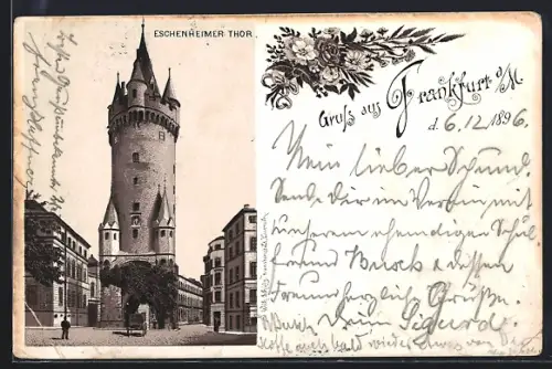 Lithographie Frankfurt a. M., Eschenheimer Thor