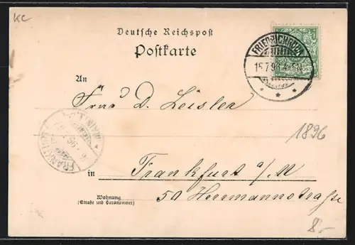 AK Friedrichroda, Ortsansicht mit Bergen