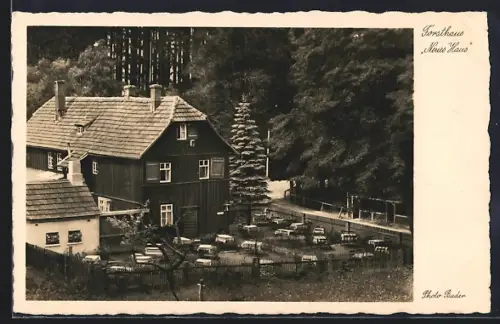 AK Tambach, Forsthaus Neues Haus mit Restaurant