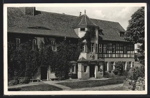 AK Stadtroda /Thür., Hotel und Sommerfrische Schloss Rausdorf, Schlosshof