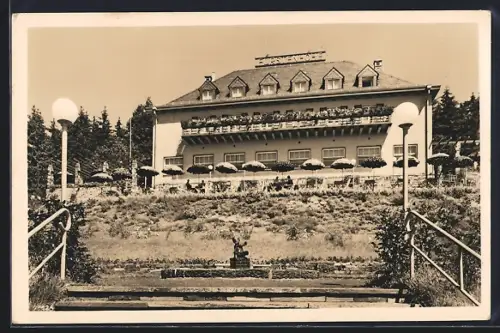 AK Saalburg / Saale, Hotel und Kurhaus Fürstenhöhe am Stausee, Bes. H. Mutschmann