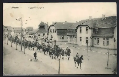 AK Ohrdruf, Truppen-Übungsplatz, Kavallerieparade