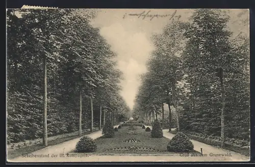 AK Berlin-Grunewald, Scheibenstand der III. Kompagnie