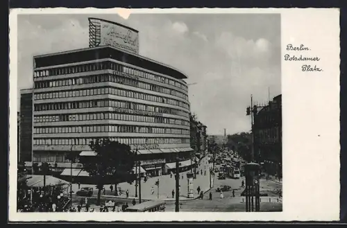 AK Berlin-Tiergarten, Blick auf den Potsdamer Platz