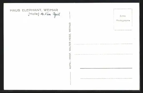 AK Weimar, Haus Elephant, Innenansicht der Halle