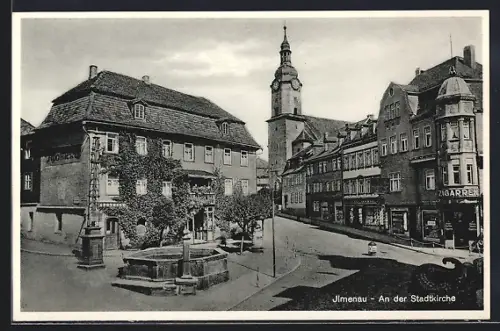 AK Ilmenau / Thüringen, An der Stadtkirche
