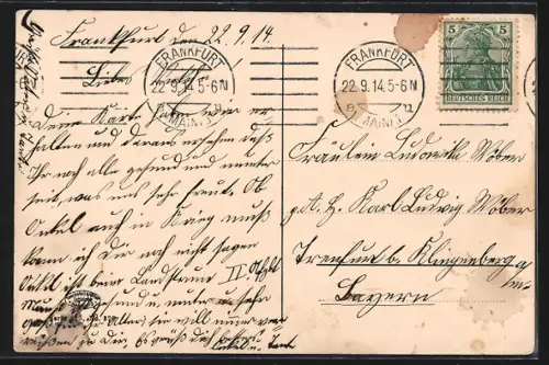 AK Frankfurt a. M., Partie an der Hauptwache