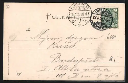 AK Frankfurt a. M., Partie im Hafen