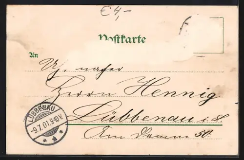 Lithographie Berlin, Partie am Abgeordnetenhaus, Prinz-Albrecht-Strasse