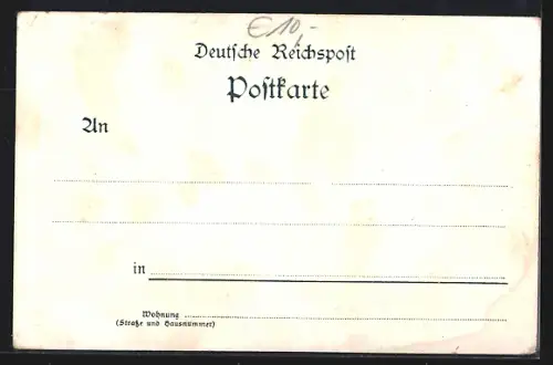 Lithographie Berlin-Friedrichshain, Krieger-Denkmal 1870-71, Denkmal des Alten Fritz, Bethelkirche