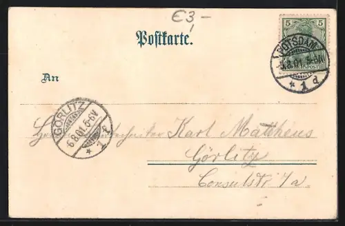 Lithographie Berlin, Dom mit Brücke