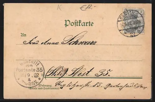 Lithographie Berlin, Am Spittelmarkt, Strassenbahn