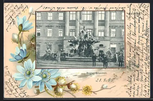 AK Berlin, Blick auf den Begas-Brunnen