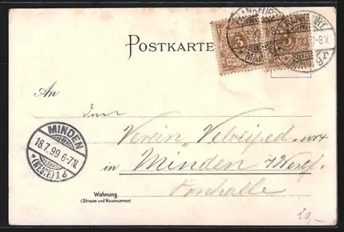 Lithographie Alt-Frankfurt, Eiserner Steg, Gerechtigkeitsbrunnen, Eingang zum Markt