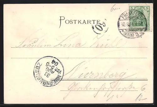 AK Frankfurt a. M., Mittwochs-Concert auf dem Goetheplatz