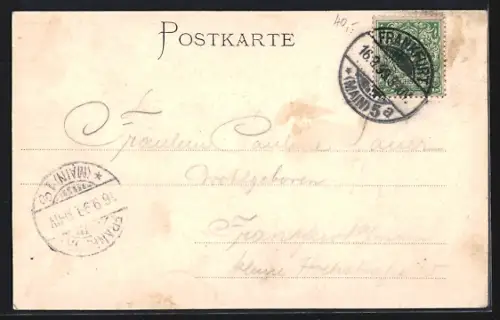 AK Frankfurt a. M., Goethefeier, Huldigung am Goethe-Denkmal 1899