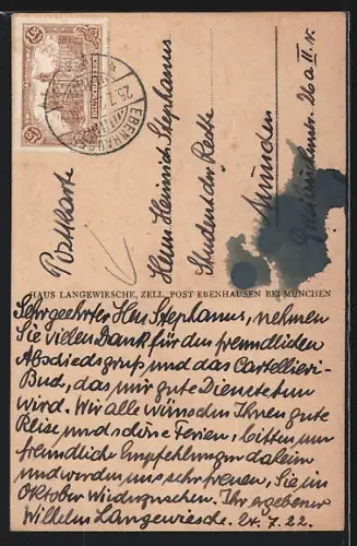 AK Zell /Ebenhausen, Gasthof Haus Langewiesche