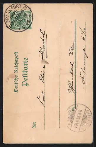 Lithographie Frankfurt /Main, Alte Peterskirche