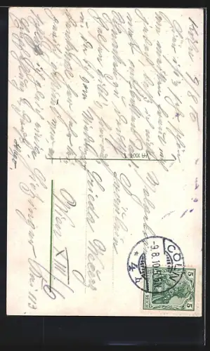 AK Köln, Strassenpartie am Bayenturm