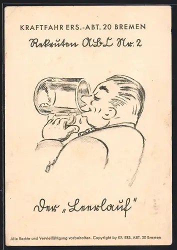 AK Bremen, Rekruten-ABC Nr. 2 der Kraftfahr-Ers.-Abt. 20 Bremen, Der Leerlauf
