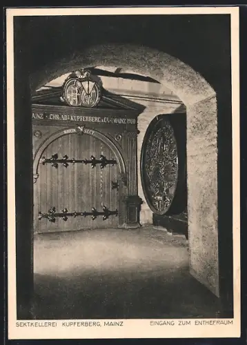 AK Mainz, Sektkellerei Kupferberg, Eingang zum Enthefraum