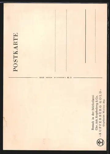 AK Mainz, Sektkellerei Kupferberg, Eingang zum Enthefraum