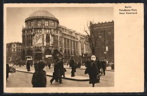 AK Berlin-Tiergarten, Hotel Haus Vaterland am Potsdamer Platz