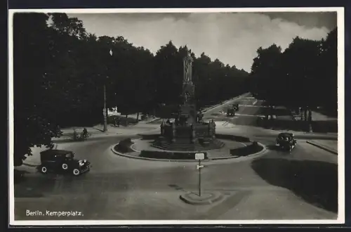 AK Berlin-Tiergarten, Skagerrak-Platz mit Brunnen