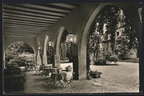 AK Laufen /Baden, Zeppelin-Weingasthaus im Maierhof