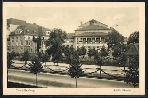AK Berlin-Charlottenburg, Schiller-Theater mit Strasse