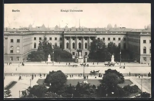 AK Berlin, Königliche Universität mit Strassenpartie