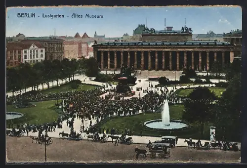 AK Berlin, Lustgarten, Altes Museum mit Denkmal