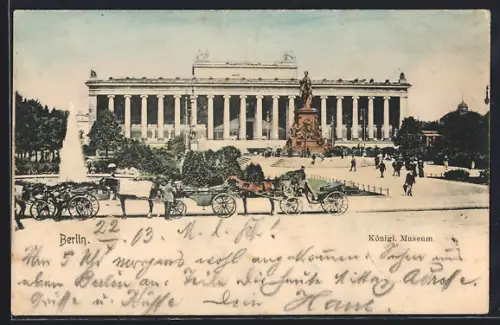 AK Berlin, Königliches Museum mit Denkmal