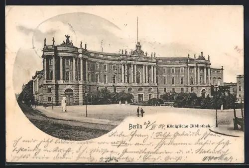 AK Berlin, Königliche Bibliothek, Unter den Linden