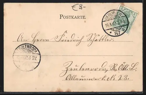 AK Berlin, Jannowitzbrücke mit Stadtbahn