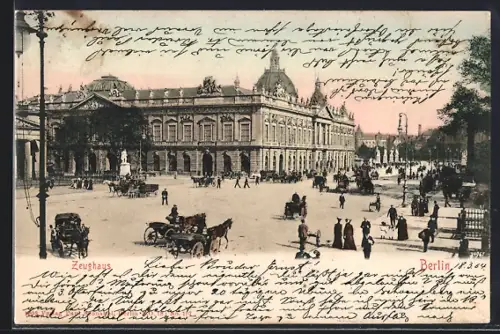 AK Berlin, Zeughaus mit Strassenpartie