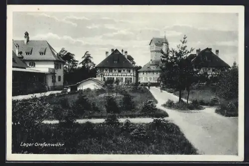 AK Grafenwöhr, Lager mit Wasserturm