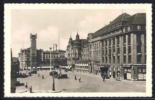 AK Erfurt, Blick auf den Bahnhofsplatz