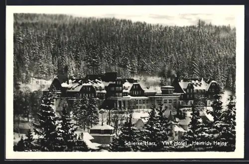 AK Schierke /Harz, VWR-Hotel Heinrich Heine im Winter