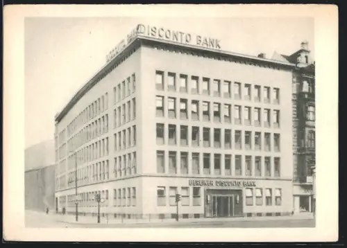 AK Berlin-Tiergarten, Kavalierperspektive der Berliner Disconto Bank