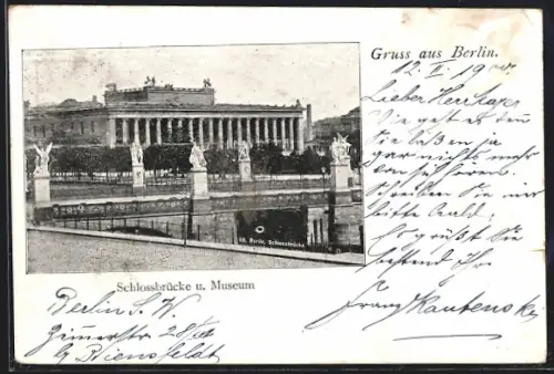 AK Berlin, Schlossbrücke u. Museum